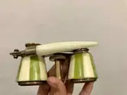 Antique Brass Opera Binoculars with Mother of Pearl Accents for Bird Watching
