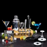 - Cocktail Shaker Set with 13 Accesories and Bar Salt Rimmer - Bar Set - Bart...