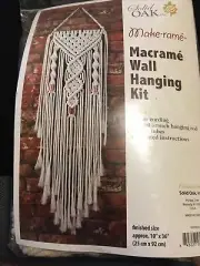 Solid Oak Make-rame MACRAME WALL HANGING KIT COMPLETE 10" x 36" NEW