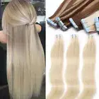 AU CLEARANCE Tape In Russian Remy Human Hair Extensions Straight Skin Weft THICK