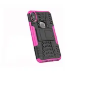 2Pcs Tire Texture Tpu+Pc Shockproof Case For Iphone Xs Max With Holder(Pink)