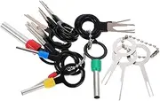 COSMEVIVI 21pcs Pin Extractor Connector Removal Tool Depinning Tool Kit Automotive Mechanic Tools Automotive Tool Kit Broken Headphone Jack Remover Fan Clutch Removal Tool Kit