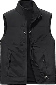 [Generic] Men's Double-Sided Vest Multi-Pocket Sleeveless Outerwear Lightweight Work Windproof Sleeveless Jacket