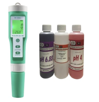 PH EC TDS ORP Salt H2 S.G Temp MΩ Fertility Meter Tester 10 in 1 Water Quality