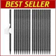Reinforced 24" Steel Rebar Stakes - 20-Pack for Garden & Concrete Projects