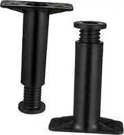 AUTSUPPL 2pcs Bed Support Frame Loft Bed Sagging Adjustable Riser Height Twin Height Adjustable Legs Furniture Legs Stabilizer Telescopic Steel Adjuster Elevation Risers Black