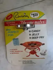 Vintage Riviera Candy Jelly Deep Fry Fondue Cooking Thermometer NIB