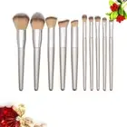 10 Pcs Handle Cosmetic Brush Premium Cosmetic Brush Set Face Blush Brush