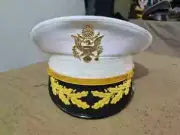 US Army Field Grade Officer Service Dress White Hat/Cap in All Sizes Replica