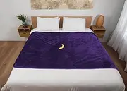 Waterproof Blanket, Purple Noir XL 200 x 140 cm, Couples Absorbent Bed Blanket, Water Proof Blanket, Period Bed Protector, Waterproof Bed Cover -Upto 1 Litre Purple Throw Blanket
