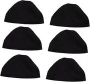 [WRITWAA] Sweat-Absorb Liner Cap for Cycling 6 Pack Sports Hat Uv Protection Windproof Running Cap for Cycling and Biking Black