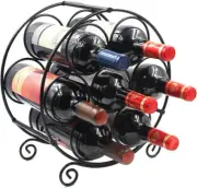 PAG 7 Bottles Freestanding Countertop Wine Rack, Metal Small Table Top Wine Rack