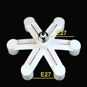 100pcs E27 To E27 Lamp Head Converter 1/6 Screw Multi Head Lamp Base LED Light