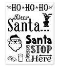 Forever in Time Clear Cling Rubber Stamps DEAR SANTA New