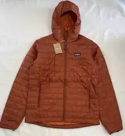 PATAGONIA Men's Nano Puff Hoody Jacket Size M Burnished Red FA24