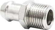 Chrome Steel Intake Manifold Heater Hose Threaded Connector 1/2" NPT 5/8 Barb Fitting for SBC BBC Chevy