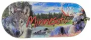 Minnesota Go Wild Oval Double Sided 3D Key Chain