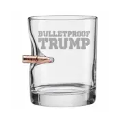 Bulletproof Trump Drinking Glasses - Made in the USA - MAGA 11Oz Rocks Glass