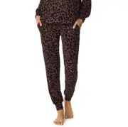NWT! Sanctuary Women's Sz XS Leopard Print Soft Knit Jogger Pajama Pants