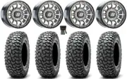 Sedona Sano Bdlk 15x6 Wheels Ct 35" RocScraper Sticky Tires RZR XP 1K / PRO XP