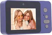 1080P 12MP Dual Lens Digital Camera, Compact Small Point and Shoot Cameras, 2.4 Inch Screen, Auto Focus, for Travel Kids Teens Selfies (Purple)
