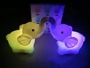 (Elephant) - Liroyal 7 Colour Change Decoration LED Lamp Night Light Candle Flash Kids Elephant
