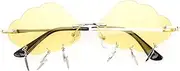 [Holibanna] 1 Pair Cloud Sunglasses Rimless Shaped Glasses Vintage Funny 90s Disco Glasses Flash Tassel Cosplay Glasses Fashion Sunglasses for Women Groovy Glasses Red Halloween Miss PC Props