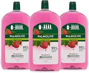Palmolive Foaming Liquid Hand Wash Soap 3L (3 x 1L packs), Raspberry Refill and Save, No Parabens Phthalates and Alcohol, Recyclable Bottle
