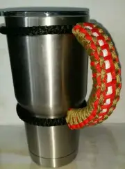 Paracord Handle for 40oz 30oz or 20oz Ozark, Yeti, RTIC, Green, Red,Gold, white