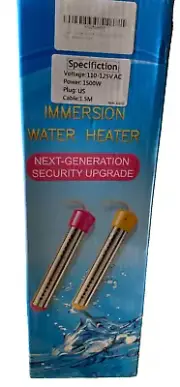 KY Immersion Water Heater with Stainless Steel Guard, 1500 W, Yellow