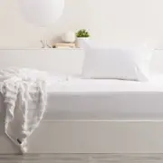 1 x Park Avenue Bamboo Luxe Combo Fitted Sheet & Pillowcase Set White (Single, King Single, Double, Queen, King)