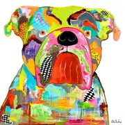 What The Woof Sticker English Bulldog Stan