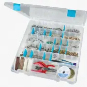 GleamGuard Slim Jewelry Organizer - 8 Compartment Anti-Tarnish Clear Case