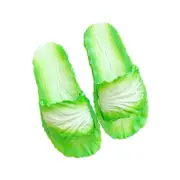 Catzon Womens Cabbage Shoes Funny Pool Beach Slippers-Green