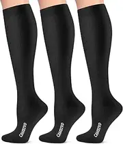 [CAMBIVO] 3 Pairs Compression Socks Women and Men, 20-30 mmHg Stockings for Swelling, Running, Flight, Nurse