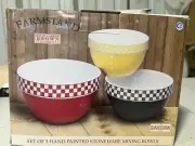 Country Farm Sakura David Carter Brown Farmstand Mixing Nesting Bowls Set