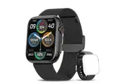 Smart watch: AMOLED Display, Bluetooth Calls, Fitness & Health Tracker-Black Smartwatch