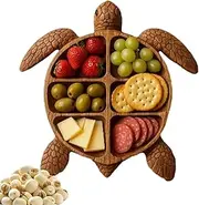 Wooden Charcuterie Board,Turtle Cheese Tray Charcuterie Serving Board - Snack Plate Serveware Fruit Platter, Table Decor Serving Platter for Cheese Snack Fruit Meat