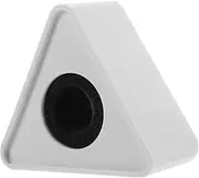 LIGIGWASH Triangular Microphone Flag Station Portable Abs Injection Molding Logo Flag for Interview Microphone Design Easy to Carry White