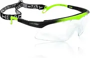 Head Racquetball Goggles - Powerzone Shield Anti Fog and Scratch Resistant Protective Eyewear w/Adjustable Strap