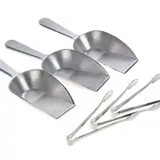 6 Pack Lolly Bar Pack - 3 Sugar Tongs - 3 Flat Scoops