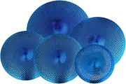 JunZheHub 5x Low Volume Set Set Calm Pool Practice Beginner Gift Professional Drummer Practice for Rehearsal Room Bedroom, Blue