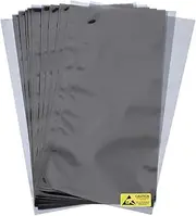 uxcell 50Pcs Anti Static Bags ESD Shielding Bag Flat Open Top Anti Static Bag for Electronic Devices 6.3x11.8 Inch(160 * 300mm)