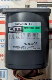 Oriental Motor 5RK40GN-AW 115v Reversible AC Motor. 40 Watt 1450 RPM 1/19 HP