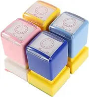 Gatuida 4pcs Clock Stamp Teaching Tools for Recognition Classroom Fun and Engaging Learning Stamps for Boys and Educational Clock Seals