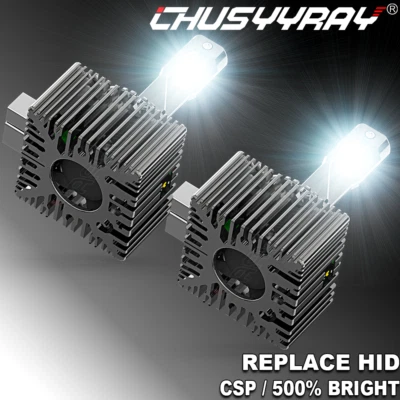 Pair D3S D3R LED Headlight Bulbs Kit For Ford Mustang 2013-2018 High&Low Beam (for: Ford)
