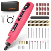 HARDELL Mini Cordless Rotary Tool, 5-Speed 3.7V rechargeable Kit with 69 Acce...