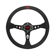 New OMP CORSICA Suede Steering Wheel black-red
