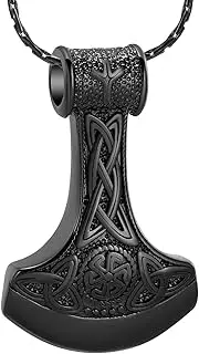 DOTUIARG Cremation Necklace Memorial Jewelry Urn Pendant for Ashes Thors Keepsake Gift