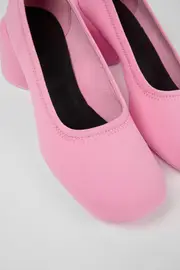 Niki Pink Textile Ballerina for Women